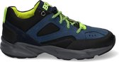 Braqeez 420960-528 Jongens Lage Sneakers - Blauw - Leer - Veters