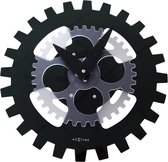 NeXtime NE-3241ZW Wandklok Gears Ø35 Acryl Zwart