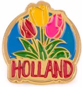 Pin Met 3 Tulpen Holland Goud - Souvenir
