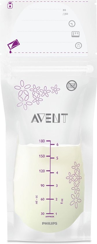 Sachets de conservation pour lait maternel Philips Avent 180 ml (25 pièces) SCF603/25