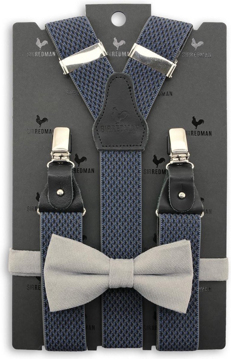 Sir Redman - bretels combi pack - Elegance - grijs / blauw
