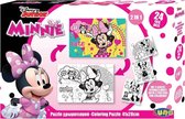 Luna Legpuzzel/kleurplaat Minnie Mouse Karton 24 Stukjes