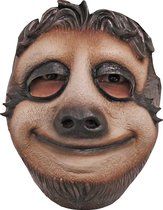 Partychimp Luiaard Gezichts Masker Halloween Masker voor bij Halloween Kostuum Volwassenen - Latex - One-size