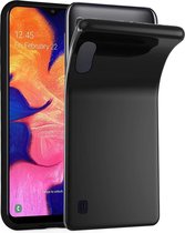 Flexibele achterkant Silicone hoesje zwart Geschikt voor: Samsung Galaxy A10