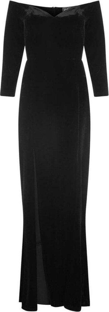 Collectif Anjelica Velvet 50 s Maxi Jurk Zwart bol