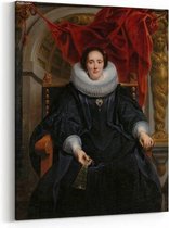 Schilderij - Portretten van Rogier Le Witer en zijn vrouw Catharina Behaghel — 70x100 cm