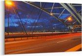 Schilderij - Skyline Rotterdam — 100x70 cm