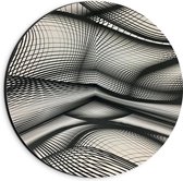 Dibond Wandcirkel - Abstracte illusie  - 20x20cm Foto op Aluminium Wandcirkel (met ophangsysteem)