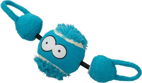 Coockoo Shoot i ball with string Blauw 7,8cm