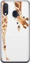 Samsung Galaxy A40 hoesje siliconen - Giraffe - Soft Case Telefoonhoesje - Giraffe - Bruin