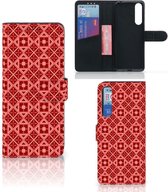 Smartphone Hoesje Sony Xperia 1 II Wallet Book Case Batik Red