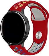 Siliconen Smartwatch bandje - Geschikt voor  Garmin Vivoactive 4 sport band - 45mm - rood/kleurrijk - Horlogeband / Polsband / Armband