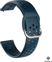 Siliconen Smartwatch bandje - Geschikt voor Strap-it Samsung Galaxy Watch 41mm / 42mm siliconen bandje met gaatjes - rock green - Strap-it Horlogeband / Polsband / Armband