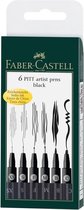 Faber Castell FC-167116 Tekenstift Faber-Castell Pitt Artist Pen 6 Stuks