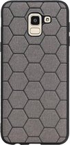 Wicked Narwal | Hexagon Hard Case voor Samsung Samsung Galaxy J6 Grijs