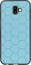 Wicked Narwal | Hexagon Hard Case voor Samsung Samsung Galaxy J6 Plus Blauw