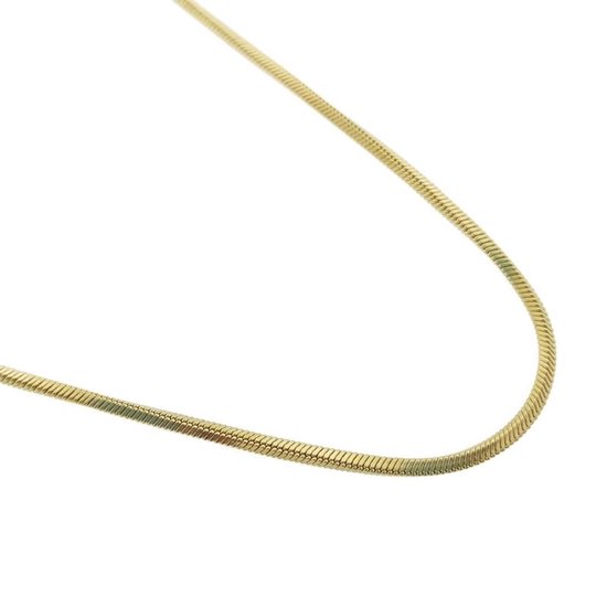 Slangenketting - goudkleurig - 316L staal -75 cm - 2 mm