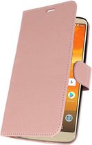 Wicked Narwal | Wallet Cases Hoesje voor Motorola Moto E5 Plus Roze