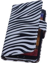 Wicked Narwal | Zebra bookstyle / book case/ wallet case Hoes voor Samsung Galaxy Note 4 N910F Wit