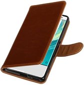 Wicked Narwal | Premium TPU PU Leder bookstyle / book case/ wallet case voor Sony Xperia  XA Bruin