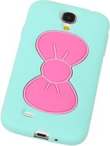 Wicked Narwal | Vlinder Standing TPU Case voor Samsung Galaxy S4 i9500 Groen