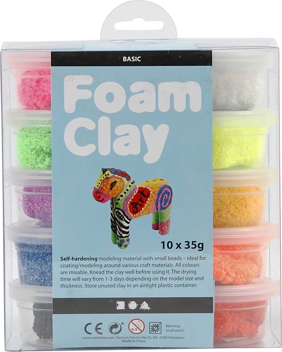Foam Clay® - Kleiset met 10 Kleuren - 10x35gr | bol.com