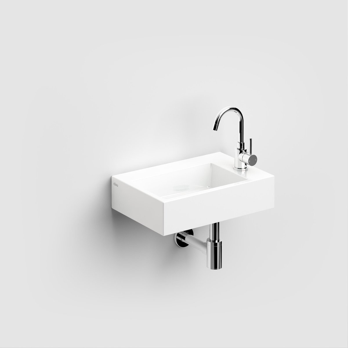 Clou Flush 2 Plus fontein 42.5x10.5cm kraangat zonder plug Keramiek Wit