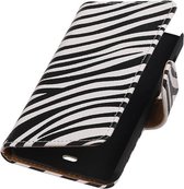 Wicked Narwal | Zebra bookstyle / book case/ wallet case Hoes voor Microsoft Microsoft Lumia 430 Wit