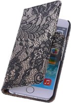 Wicked Narwal | Lace bookstyle / book case/ wallet case Hoes voor iPhone 6 Zwart