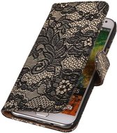Wicked Narwal | Lace bookstyle / book case/ wallet case Hoes voor Samsung Galaxy E5 Zwart