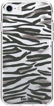 Casetastic Apple iPhone 7 / iPhone 8 / iPhone SE (2020) Hoesje - Softcover Hoesje met Design - Zebra Army Print