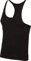 Zwart sport/fitness shirt/tanktop voor heren - Sportkleding - Fitness shirt/hemd - Bodybuilder tanktops/haltertops - Sportshirts XL