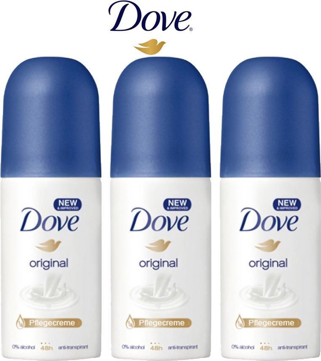 Suri Knipoog Alarmerend Dove Original Mini Deodorant Moisturising Cream - 3 x 35 ml -  Voordeelverpakking | bol.com