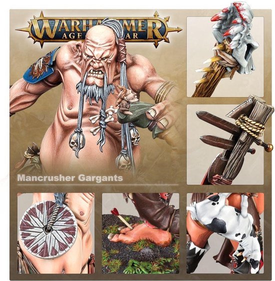 Thumbnail van een extra afbeelding van het spel Age of Sigmar Sons of Behemat Mancrusher Gargants