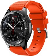 Bandje Voor de Samsung Gear S3 Classic / Frontier - Siliconen Armband / Polsband / Strap Band / Sportbandje - Oranje Rood