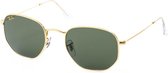 Ray-Ban Hexagonal Legend Gold/ Green Classic G15 Gold Icon Maat: Medium (51) - Zonnebril -  - RB3548 919631