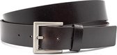 JV Belts - Jeansriem bruin 4 cm breed - Bruin - Sportief - Echt Leer - Taille: 100cm - Totale lengte riem: 115cm