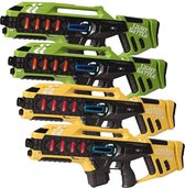 Light Battle Anti-Cheat Lasergame Mega Blasters - Geel/Groen - 4x Laser Geweer