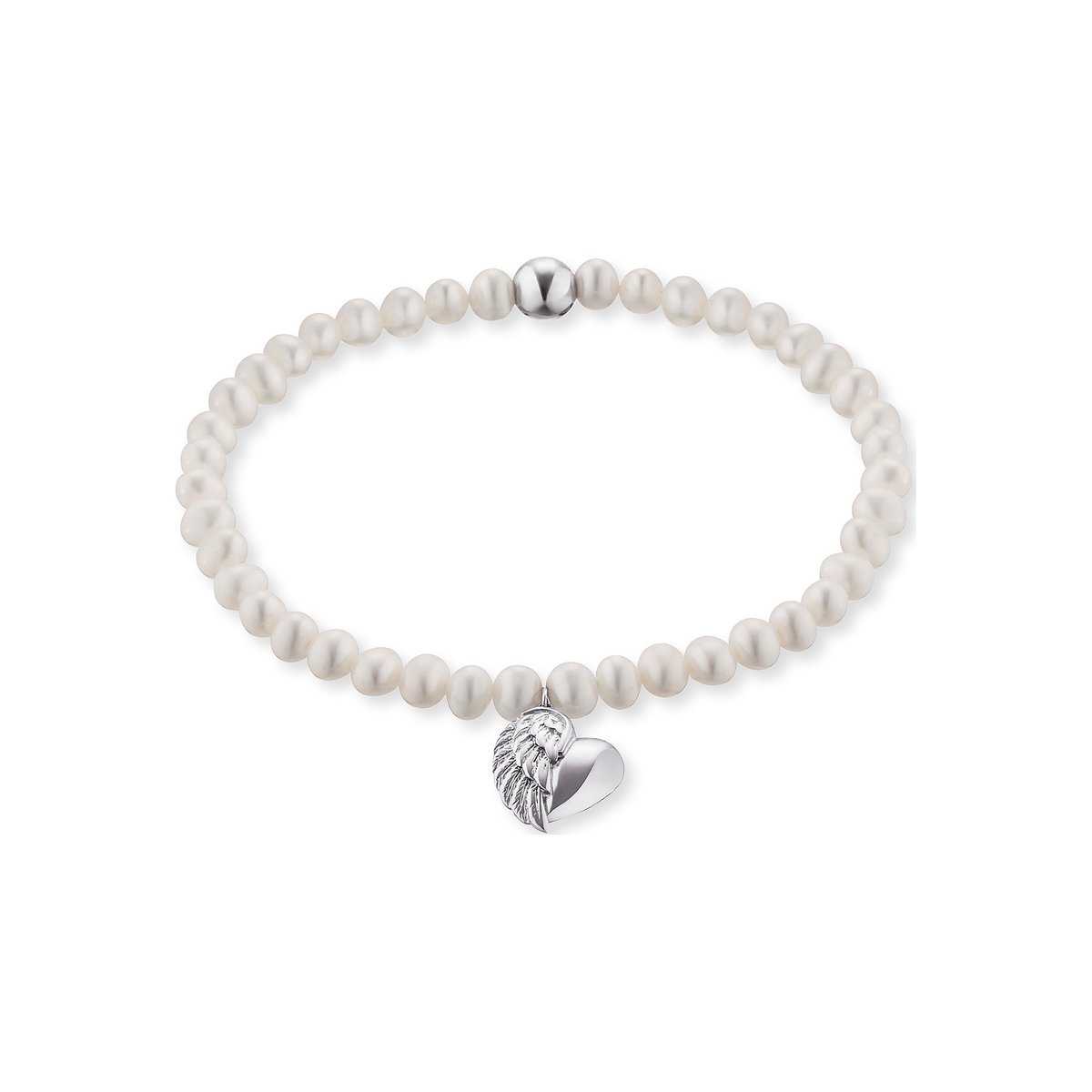 Engelsrufer Armband ERB-HEARTWING-PE - Lengte 17 CM - Gerhodineerd sterling zilver