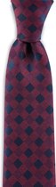 We Love Ties - Stropdas Les Damiers - geweven polyester Microfill - rood / blauw