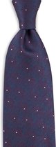 We Love Ties - Stropdas Dotted Hills - geweven zuiver zijde - rood / blauw / wit