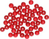 52 morceaux de perles rouges 10 mm