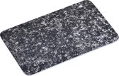 Melamine snijplank met antraciet grijze graniet print 19 x 30 cm - Keukenbenodigdheden - Placemat/onderlegger -  Kunststof snijplanken