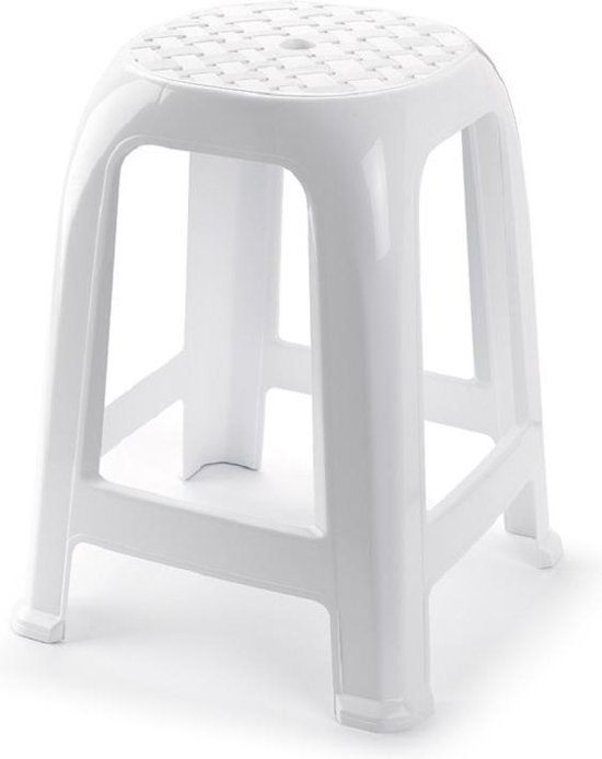 Marchepied tabouret métal - gris clair pas cher