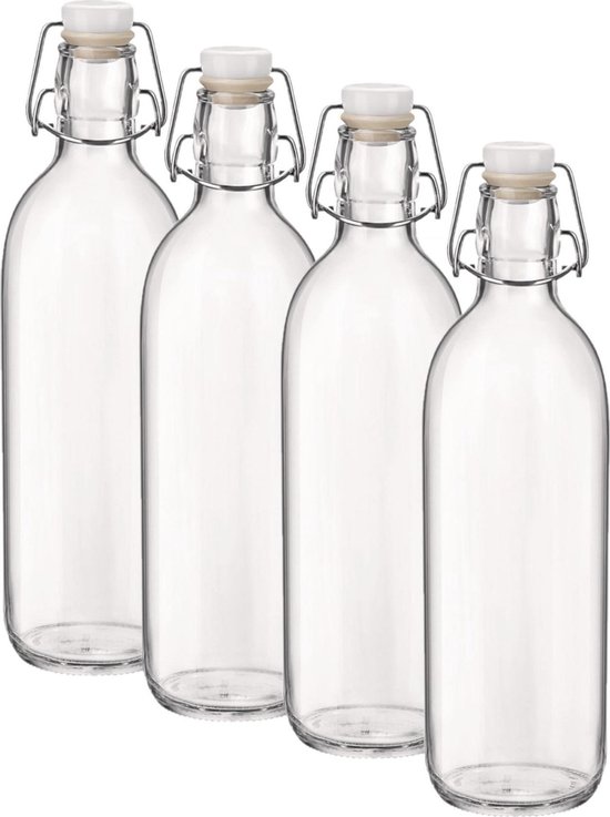 3x Swing-sur bouteilles / Weck bouteilles transparentes carré 250 ml -  bouteilles Weck