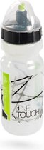 bidon met stofkap 600 ml transparant/groen