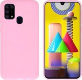 Samsung Galaxy M31 Hoesje Siliconen - iMoshion Color Backcover - Roze