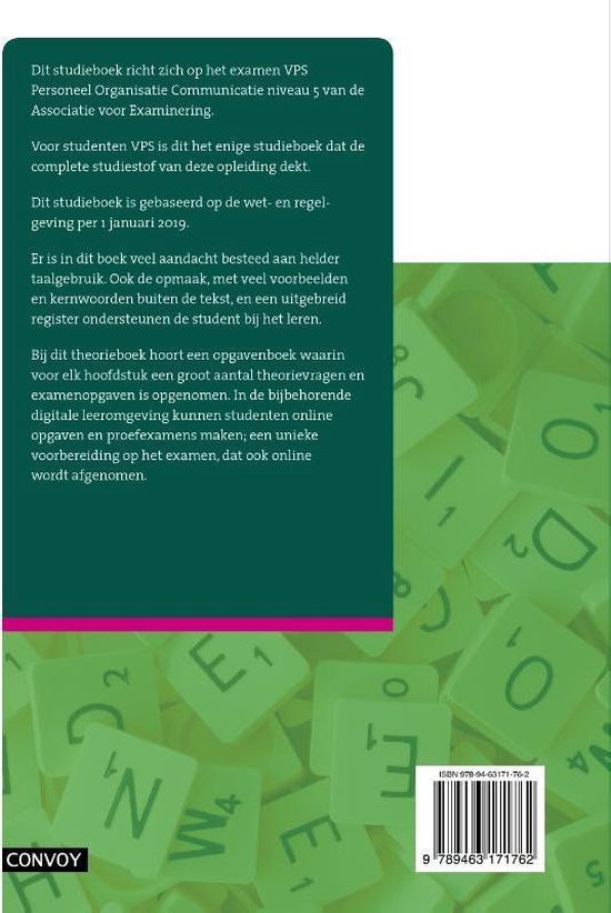 Vakopleiding Payroll Services 2019-2020 personeel organisatie communicatie Theorieboek