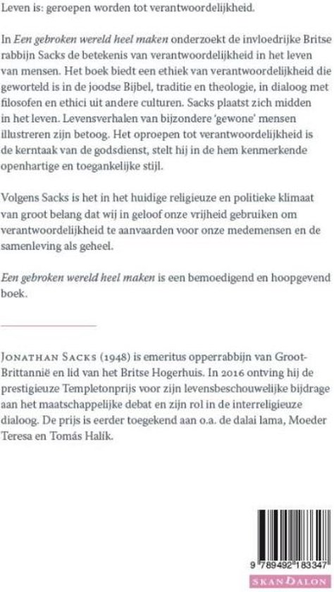 Een gebroken wereld heel maken