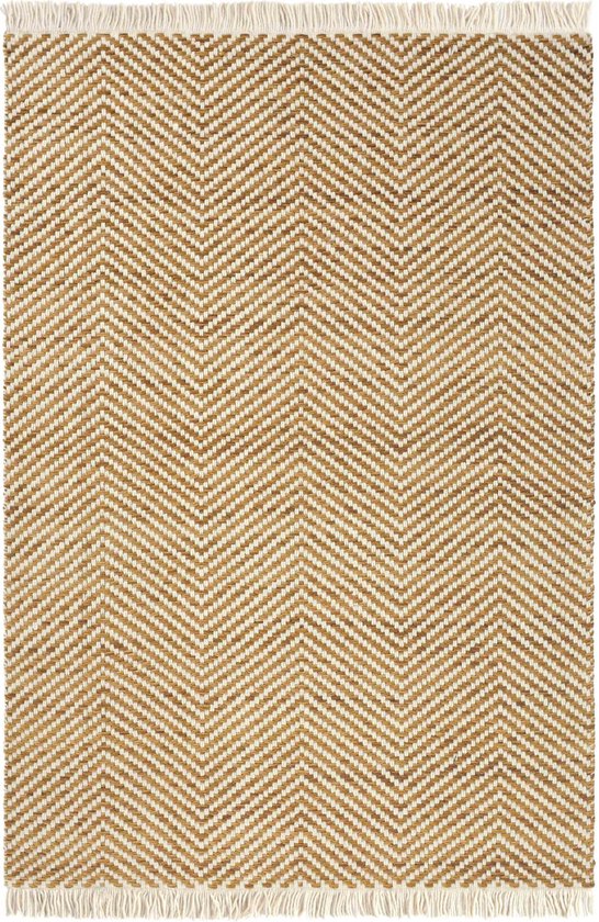 Brink en Campman - Atelier Twill 49206 Vloerkleed - 250x350  - Rechthoek - Laagpolig Tapijt - Modern - Beige, Oranje